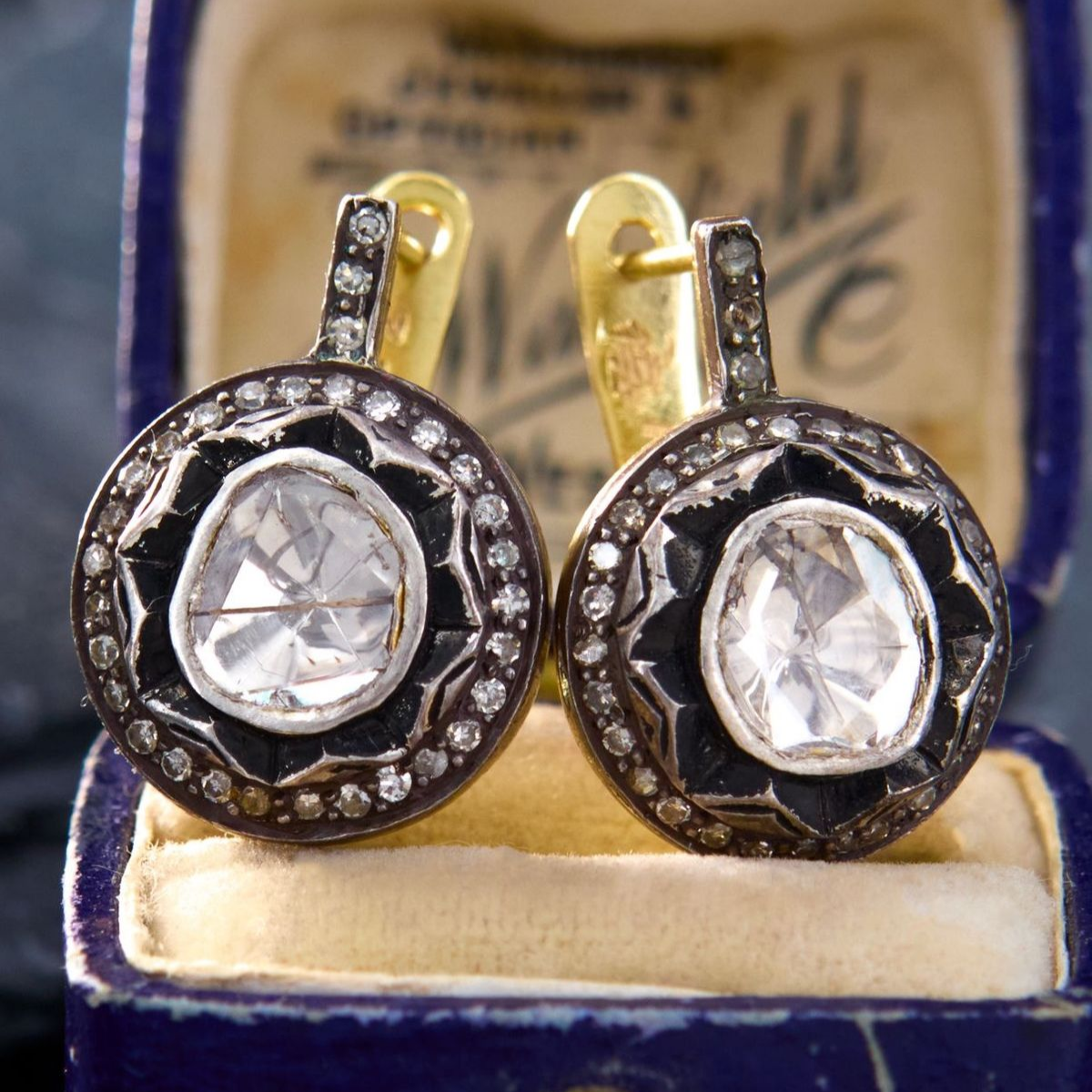 Vintage Crystal Sphere Earrings