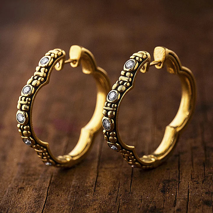 Boho Golden Hoop Earrings