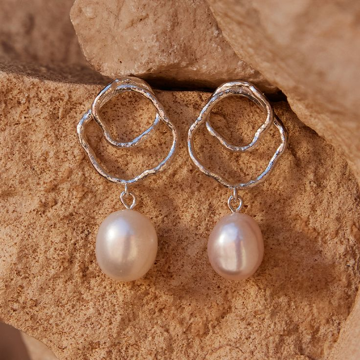 Vintage Pearl Lamp Earrings