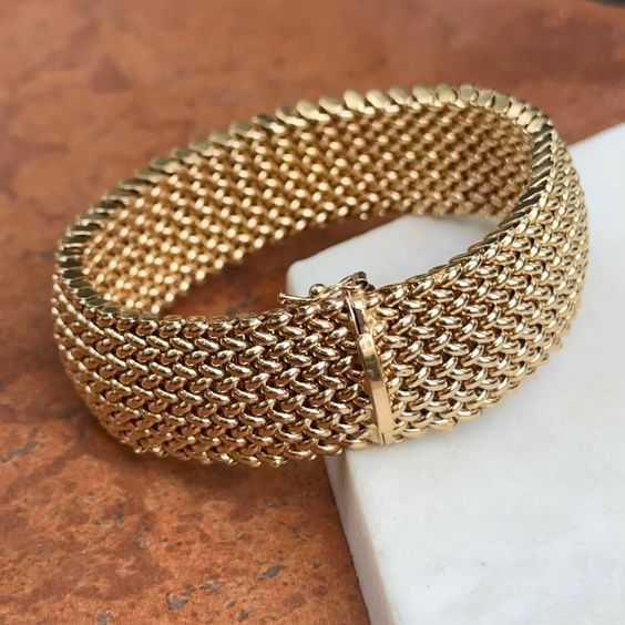 Vintage Golden Mesh Bracelet