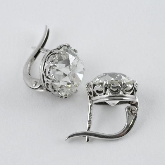 Vintage Zirconia Silver Earrings