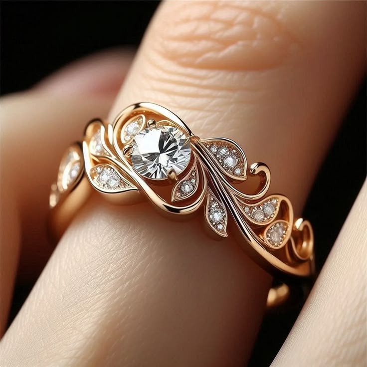 Exotic Zirconia Ivy Rose Ring