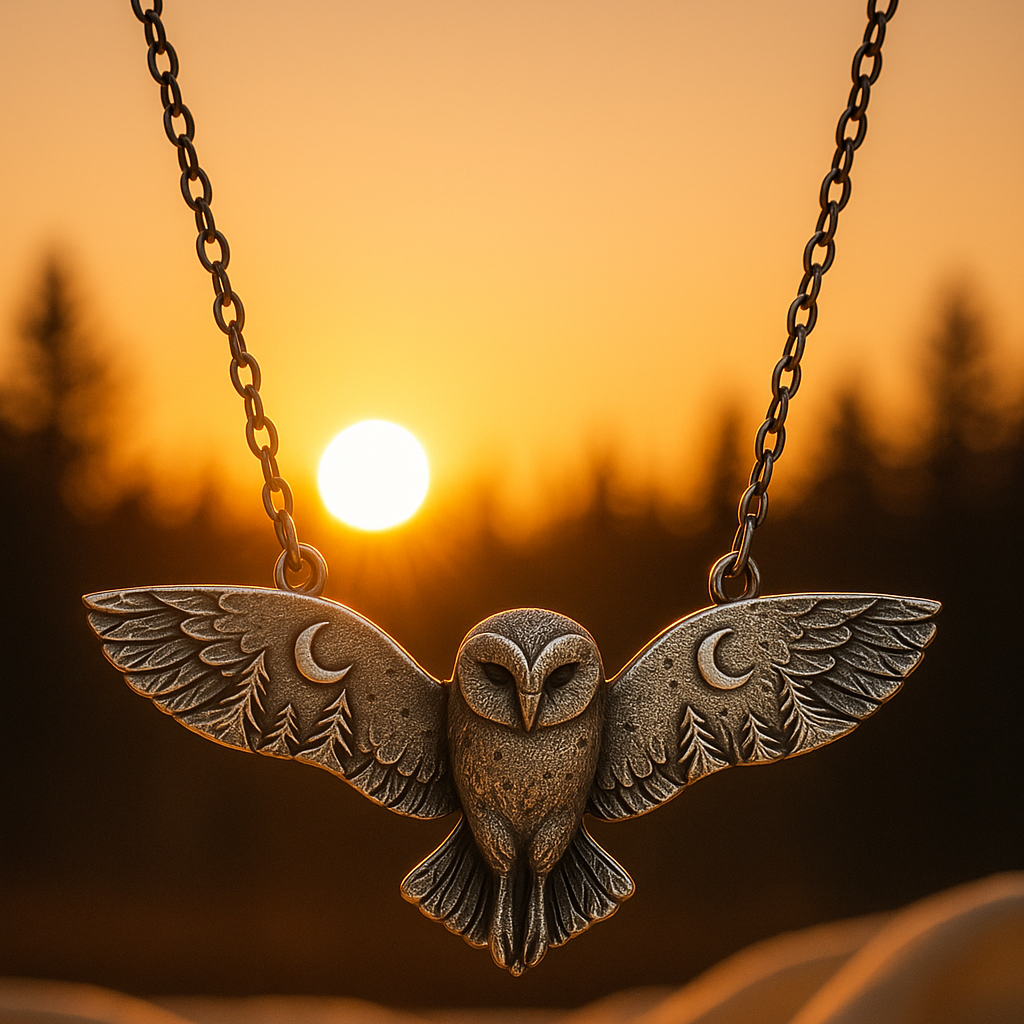 Night Owl Silver Necklace