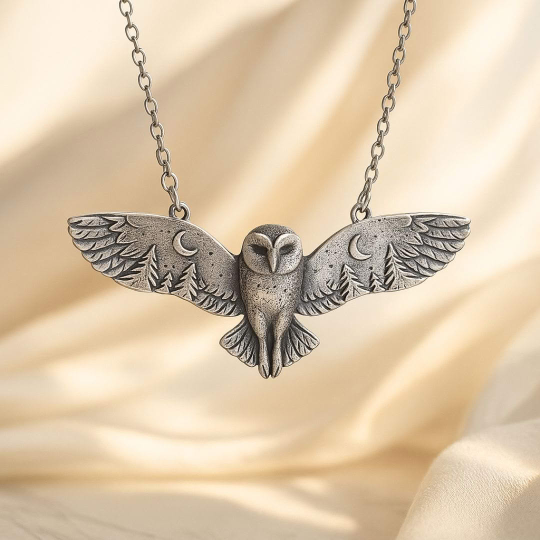 Night Owl Silver Necklace