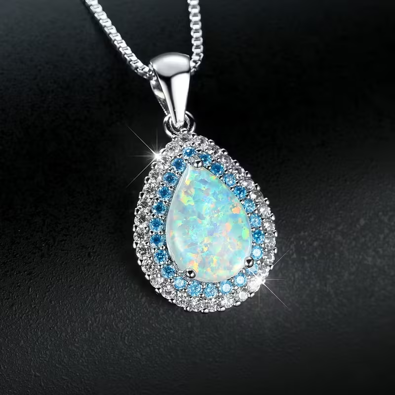 Opal Bright Drop Necklace