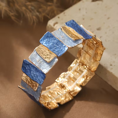 Blue Enamel Boho Set