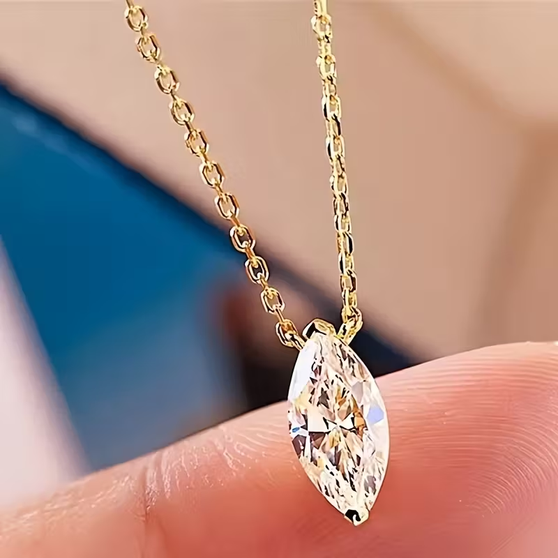 Oval Crystalline Gold Necklace