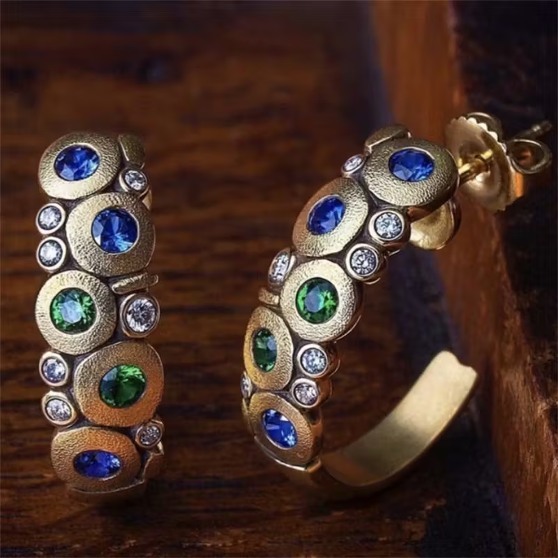 Colorful Boho Hoop Earrings