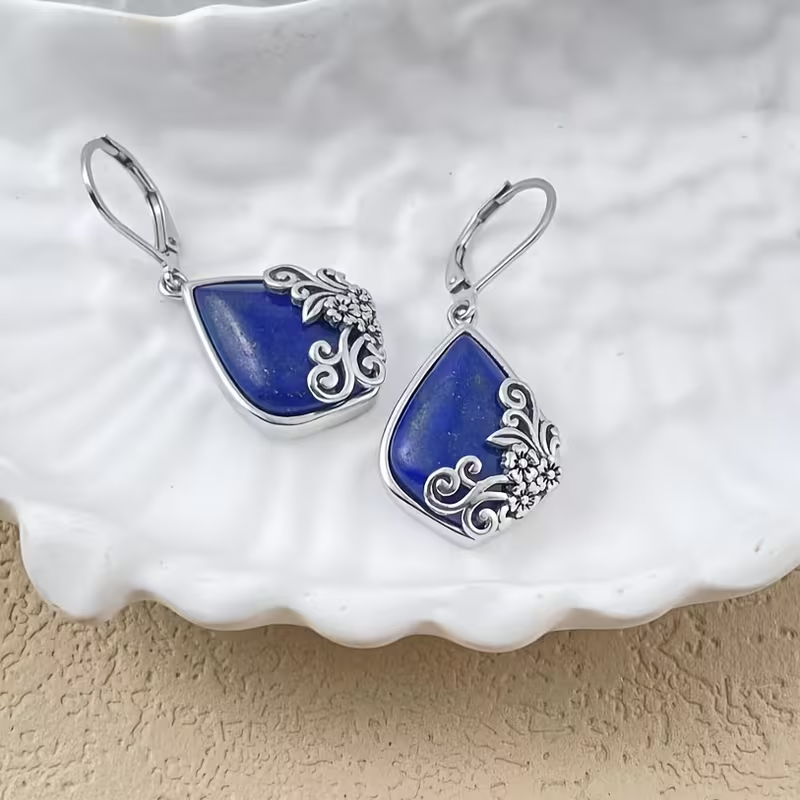 Blue Drop Ivy Earrings