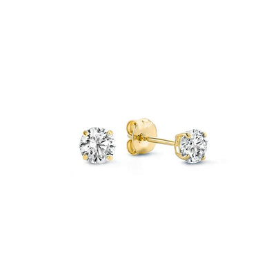 Larmes de Lune Stone Stud Earrings | White Gold