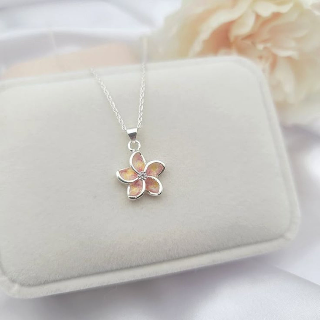 Silvered Flower Necklace