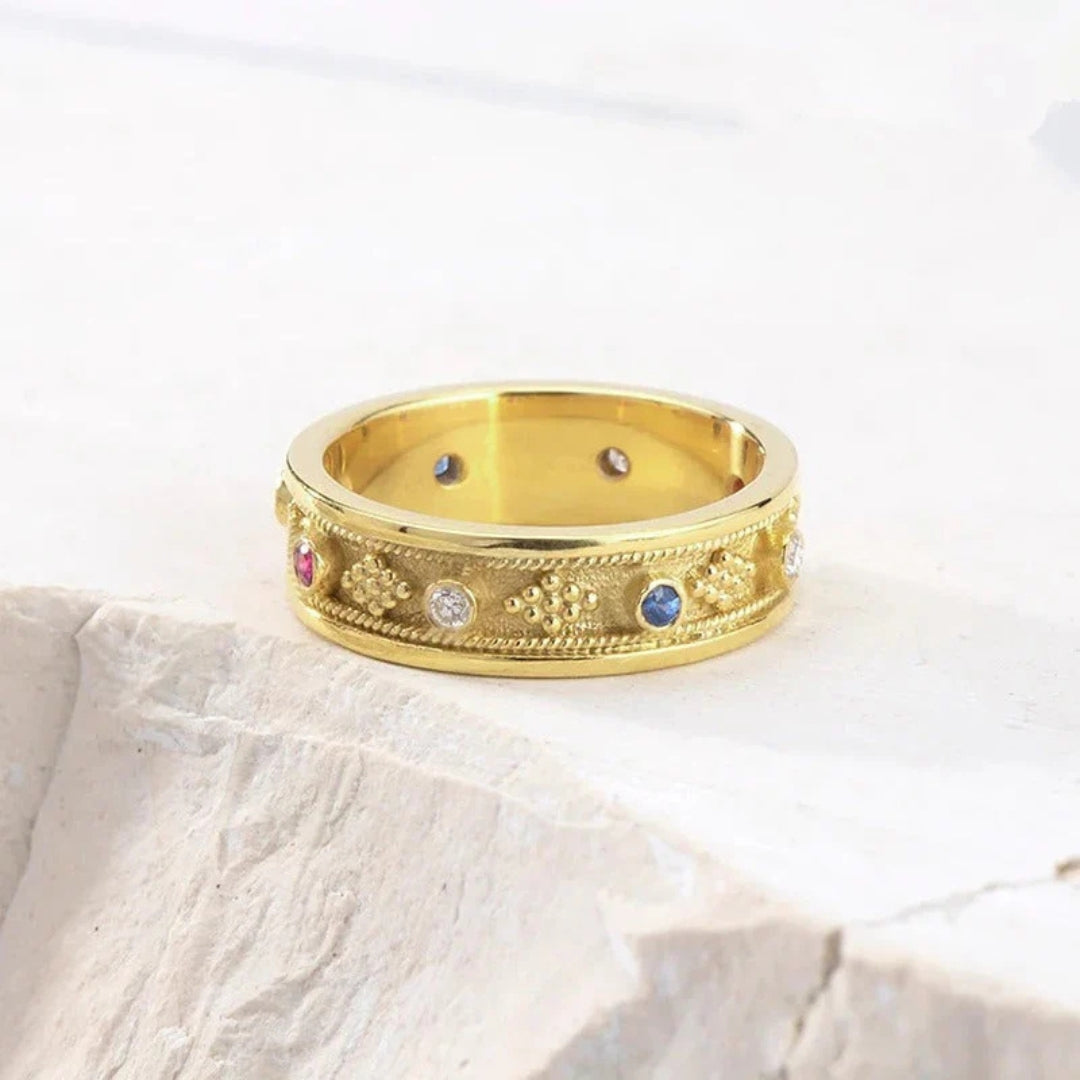 Gold Stones Ring