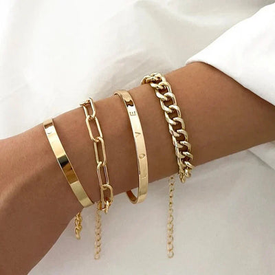 Elan Mercer Gold Bracelet Set