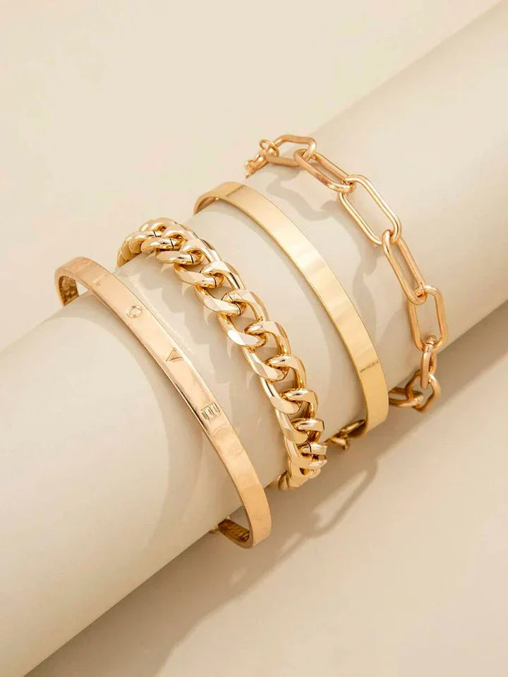 Elan Mercer Bracelet Set | Gold