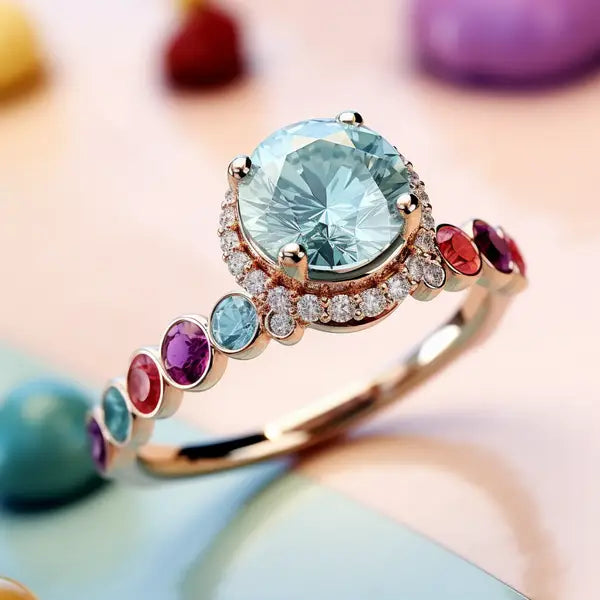 Curious Garden Halo Ring