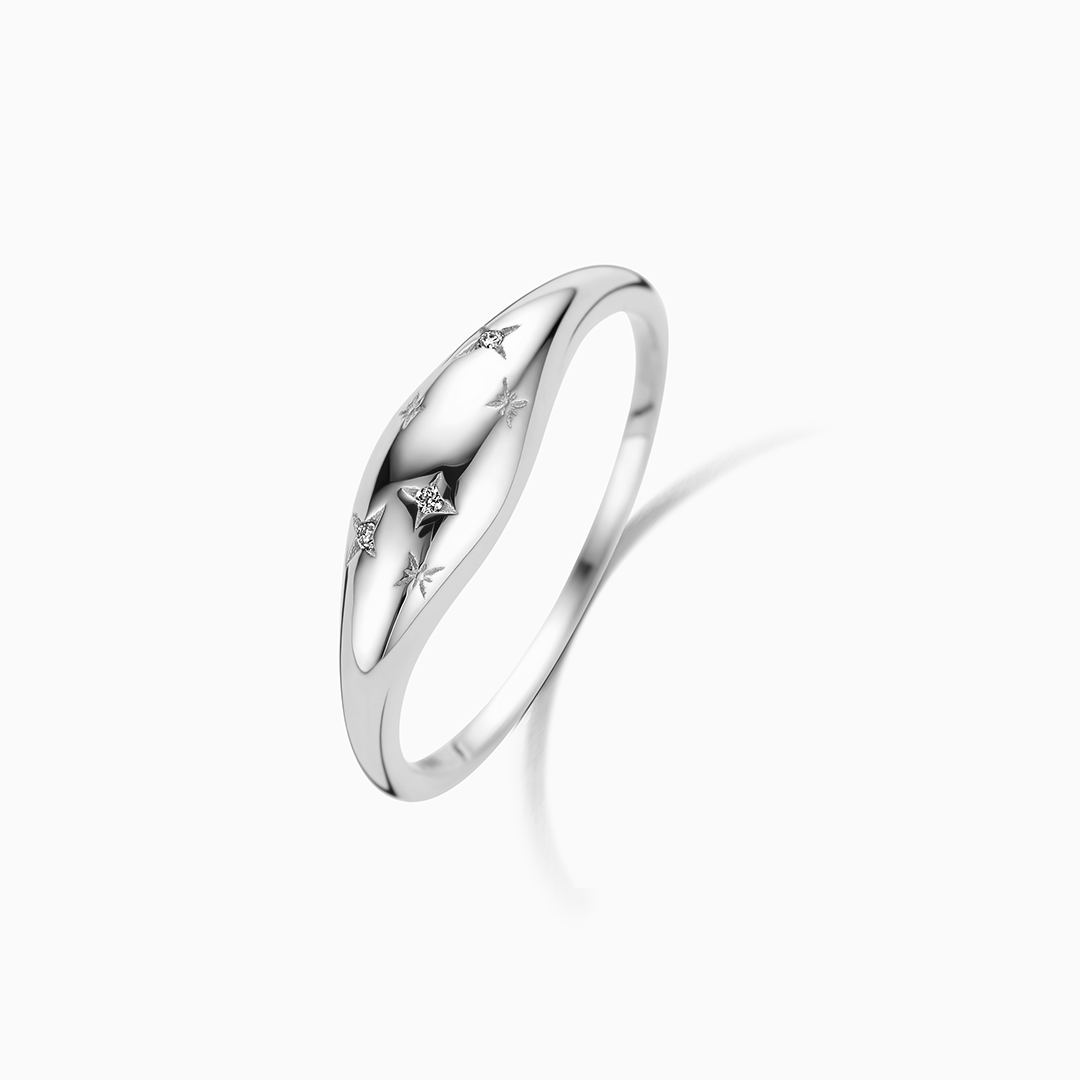 Dome Ring | White Gold
