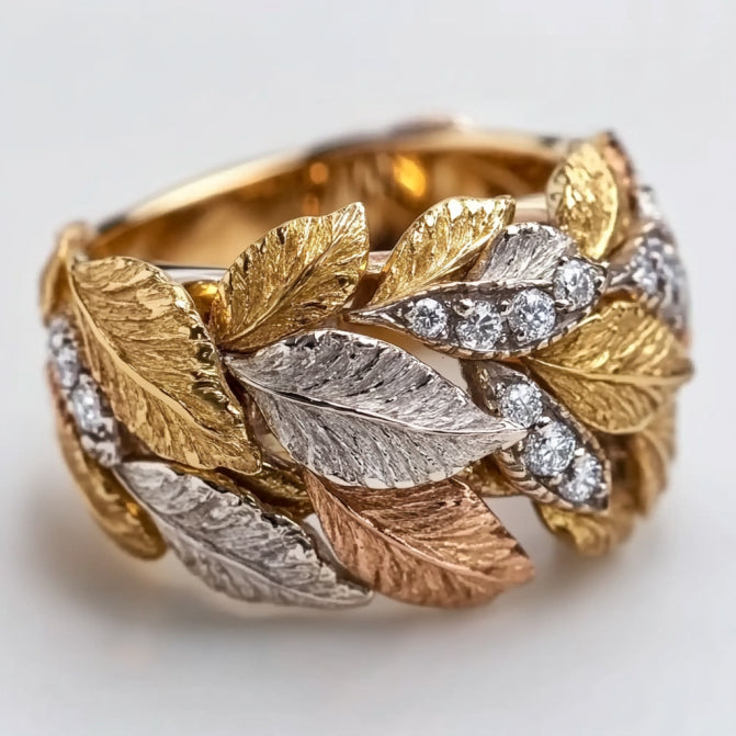Vintage Nature Crafted Zirconia Ring