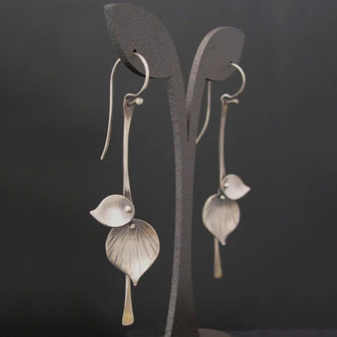 Silver Leaf Boho Earrings – Timeless Treasures Brand