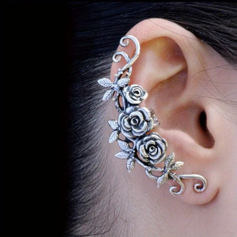 Vintage Flower Clip Earrings